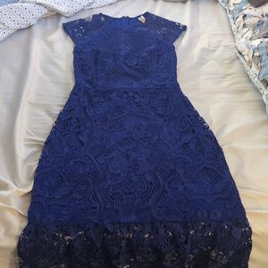 Blue lace dress